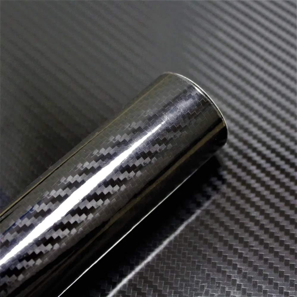 

2017 20x152cm Black 5D Carbon Fiber Vinyl Film High Glossy Warp Motorcycle Car Styling Stickers Waterproof DIY FreeShipping