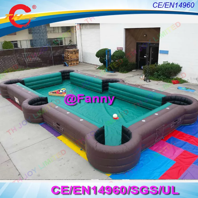 

best quality PVC billiard pool table inflatable snooker football pool table Inflatable Snooker table(1 blower+pool+16pcs balls)