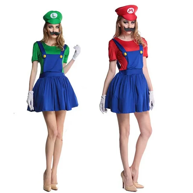 

2018 Halloween Super Mario Costume Carnival Costume Adults Women Anime Cosplay Super Mario Bros. Costumes sexy female dress