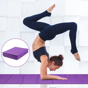 

GR 6mm PVC Foldable Yoga Mat Non Slip Carpet Fitness Mat Gym Exercise Pilates Easy To Carry Sports For Beginner 175*60 CM