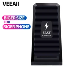 VEEAII Беспроводное зарядное устройство Подставка быстрое зарядное устройство для iPhone8/X 2 катушки с вентилятором охлаждения USB для samsung Galaxy S7/S8/S9