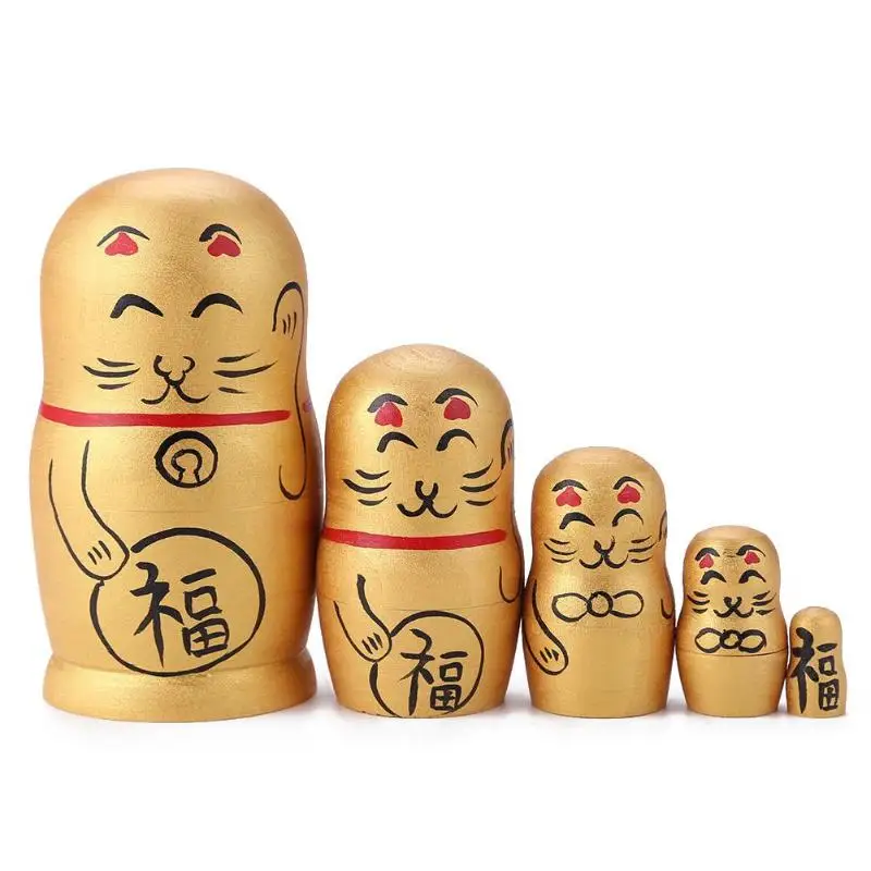 lucy doll Wooden Matrioska Dolls Toys Girls Russian Nesting Dolls Children Educational Toy Handmade Wood Matryoshka Doll CraftsToy coraline doll