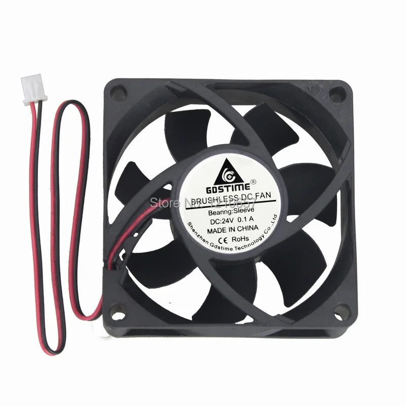 Best 100 PCS LOT Gdstime 7025 2Pin 70MM 70 x 70 x 25mm 7CM 24V DC Exhaust Cooling Fan 1