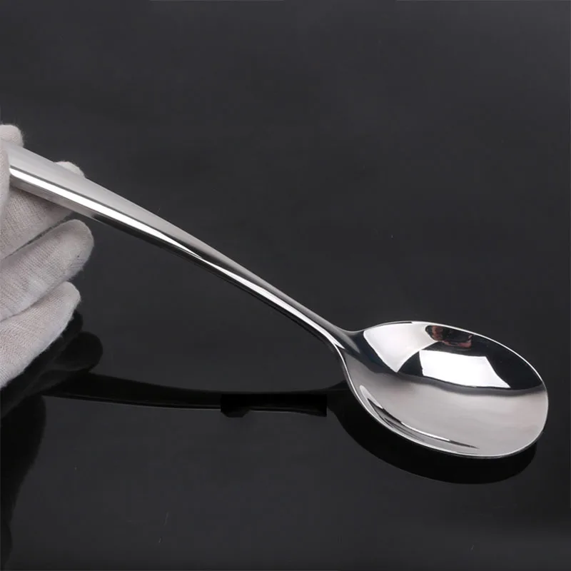 2pcs 8.7'' Korea Buffet Serving Spoon Big Rice Spoon Large Stainless