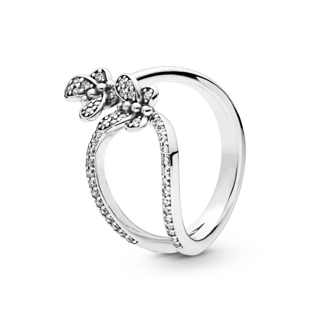 

2019 Spring Authentic 925 Sterling Silver Bedazzling Butterflies Original Europe Ring For Women Bead Charm Gift DIY Jewelry