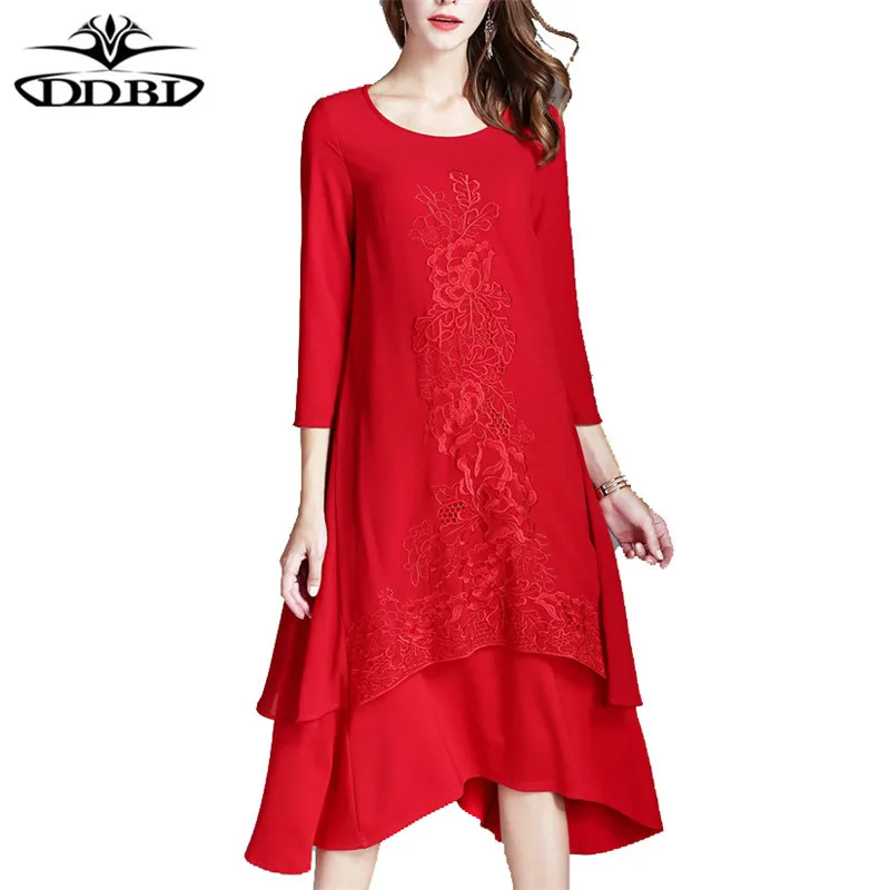 plus size women clothing large size dresses elegant 40s 50s dresses black and red elegant lady 170824