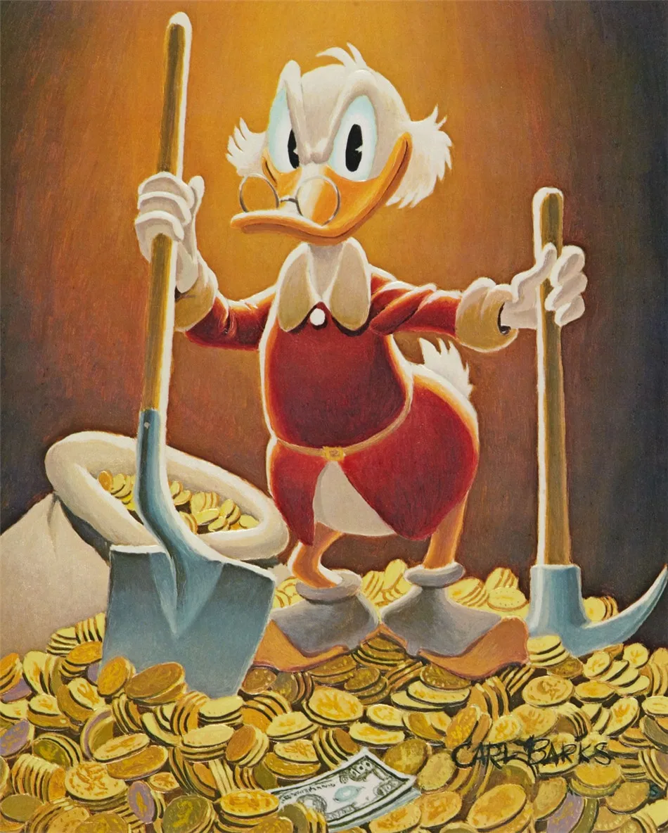 Scrooge McDuck HD холст с принтом художественное оформление Современный домашний декор