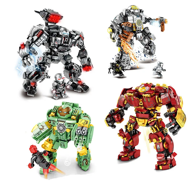 Billig 1710 Pcs Neue ankunft Marvel Avengers Super Heroes Super Große Größe limited edition Krieg maschine krieger Bausteine Spielzeug Geschenke