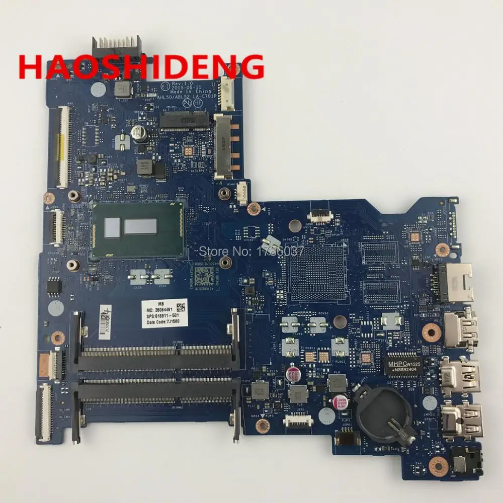 

816811-501 LA-C701P For HP Notebook 15-AC 15T-AC Laptop Motherboard with i3-5010U CPU,All functions fully Tested!