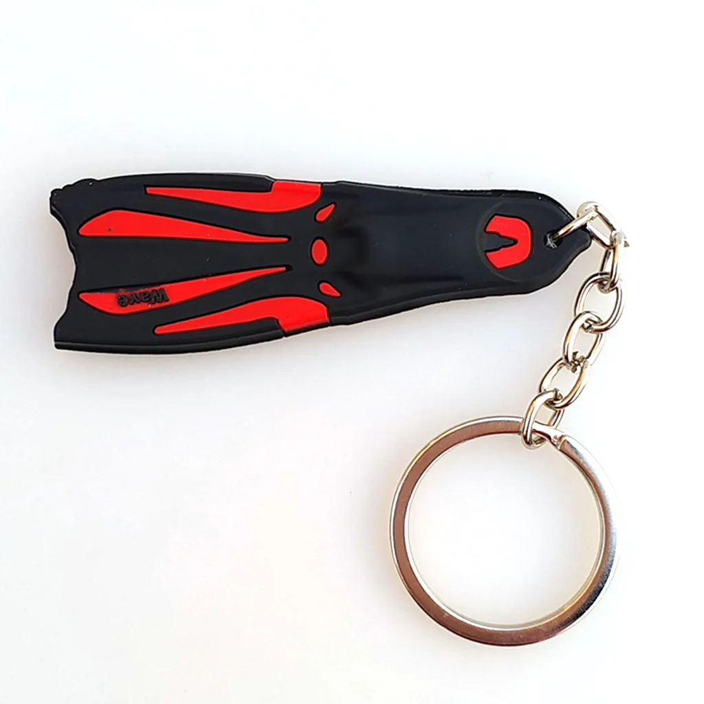 Novelty Mini Chain Scuba Dive Fins Flippers Key Chain Holder Silicone and Steel Keyring Keychain for Boat Kayak Surfing Sailing Novelty Mini Chain Scuba Dive Fins Flippers Key Chain Holder Silicone and Steel Keyring Keychain for Boat Kayak Surfing Sailing