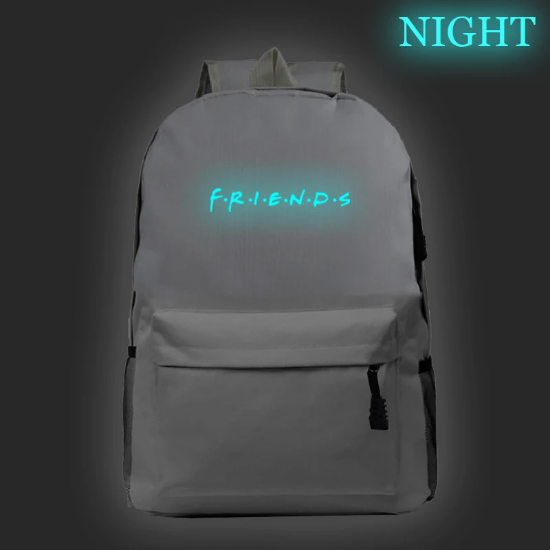 

Friends Backpack Schoolbags Fashion Children Colorful Casual Travel Daily Backpack Luminous Galaxy Backpack Unisex Backpack