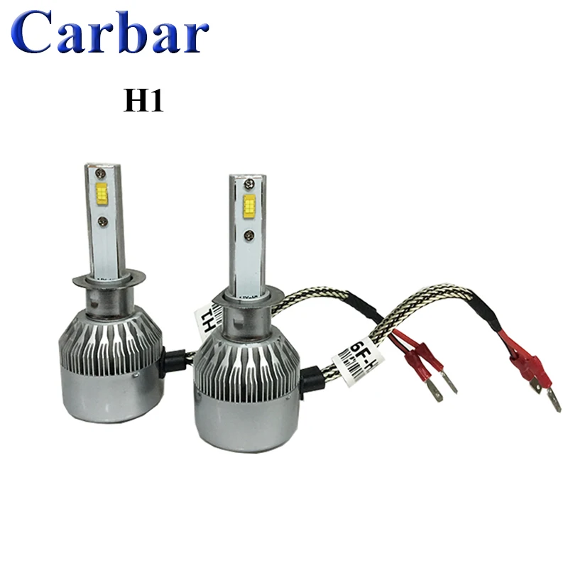 1Set 72W 7600LM Car LED Headlight Bulb H1 6000K 280 Degree Flips Chips
