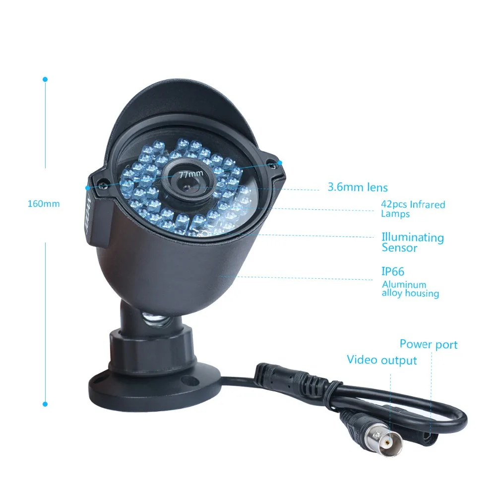 8CH 1080P CCTV Системы 2.0MP камер видеонаблюдения ИК Открытый 8 канальный 1080P система видеонаблюдения DVR kit 1T 2T hdd
