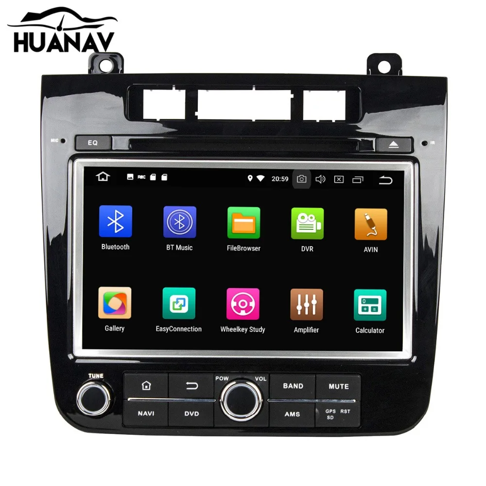 Perfect HUANVA Androi 8.0 DVD Player GPS navigation For VW Volkswagen TOUAREG 2010+  multimedia player tape recorder 8-Core navi Audio 6