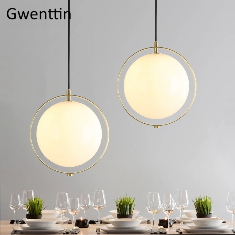 

Glass Ball Pendant Light Fixtures Modern Led Gold Hanging Lights for Living Room Bedroom Kitchen Light Fixtures Home Art Decor