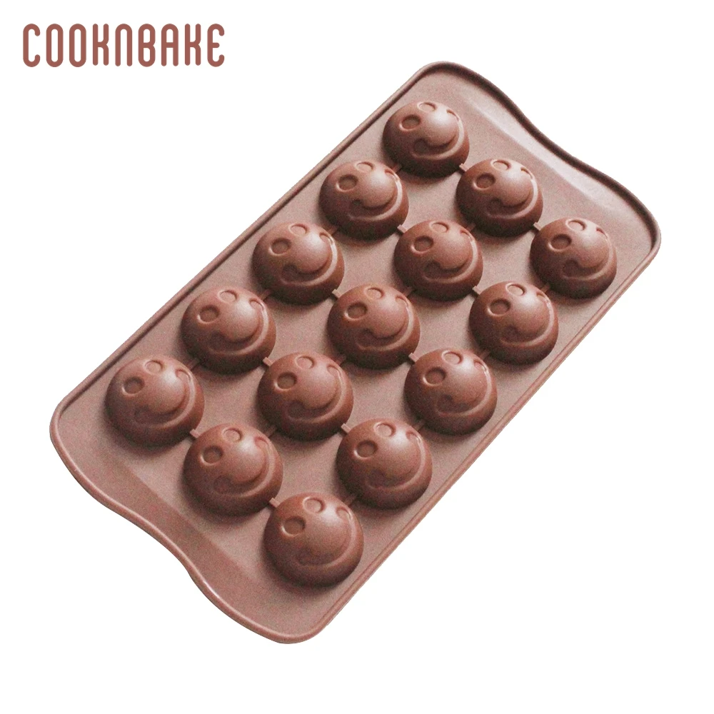 COOKNBAKE силиконовая форма для шоколадных конфет 15 отверстий улыбка силиконовая форма для выпечки кондитерских изделий Марио торт декоративная форма