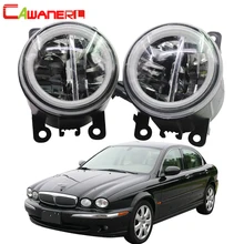 Cawanerl для 2001-2009 Jaguar X-Тип (CF1) салон автомобиля светодио дный лампы Туман света + Angel Eye DRL дневные ходовые огни 12 В аксессуары