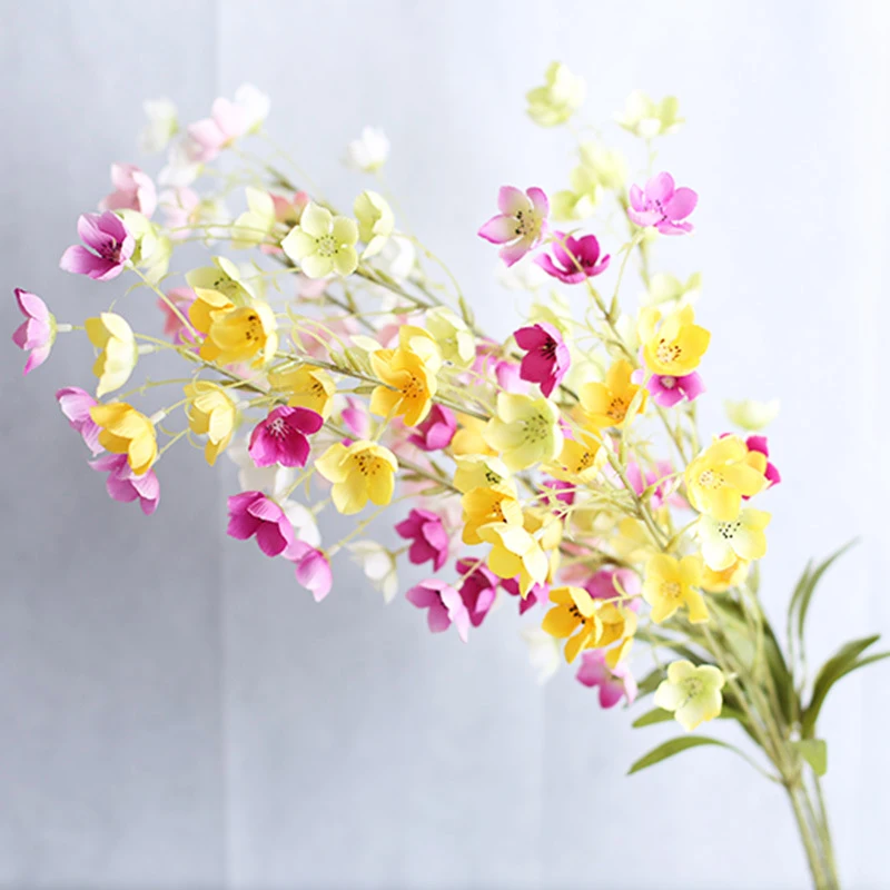 

96cm length Artificial flower 29 head Campanula silk flower bouquet Fake flower home banquet wedding Christmas decoration