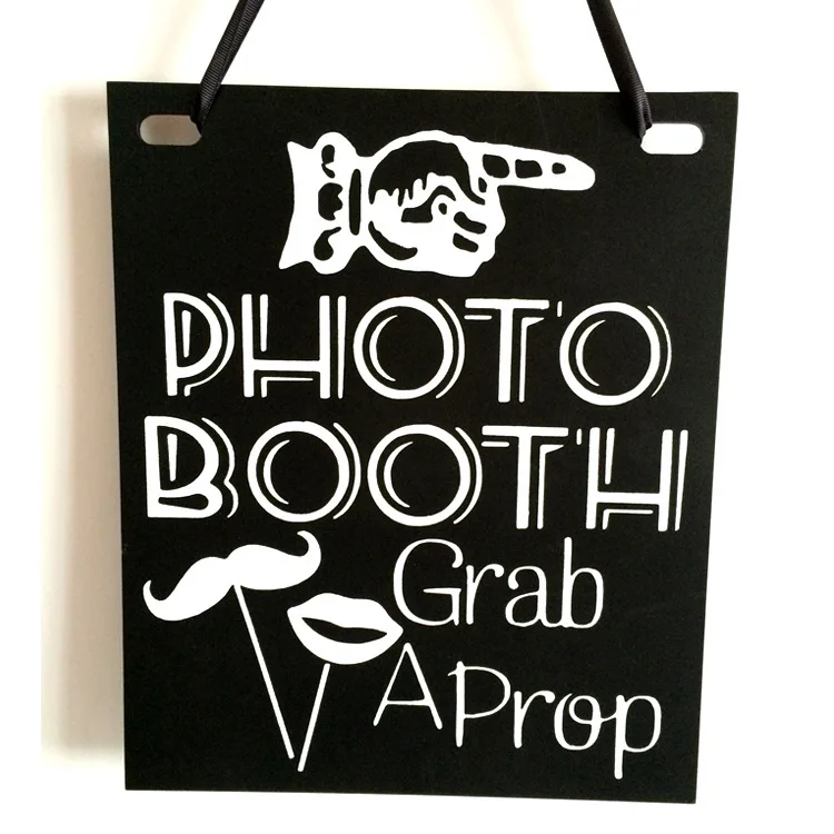 photo booth banners Wooden engagement board wedding wooden blackboard
