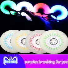 Роликовые колеса для катания на коньках, светодиодный, скользящие колеса для катания на роликах, 80 мм, сменные долговечные колеса для катания на роликах