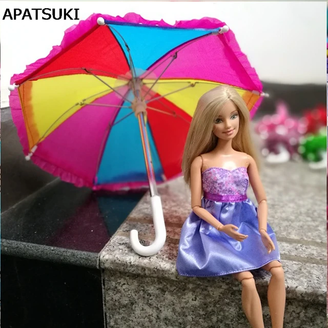 Doll Accessories Handmade Umbrella For Barbie Doll's Doll House