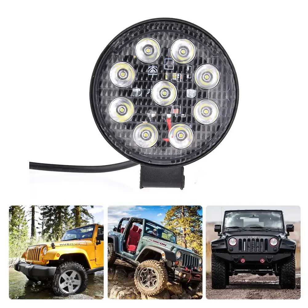 

2PCS 9LED Work Light Waterproof IP67 LED Light Bars Spot Flood Beam for Work Driving Offroad Boat Car Tractor Truck