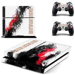 Новая кожа Наклейки для Sony PS4 и 2 Пульты ДУ для игровых приставок кожи наклейки из Dark Souls III