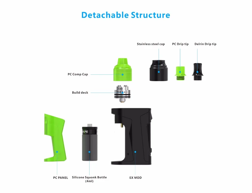 Original Vandy Vape Simple EX Kit 4ml Bottle Pod RDA Tank Rebuildable Nic Salt EX Squonk Kit Vaporizer Electronic Cigarette Vape 01 (1)