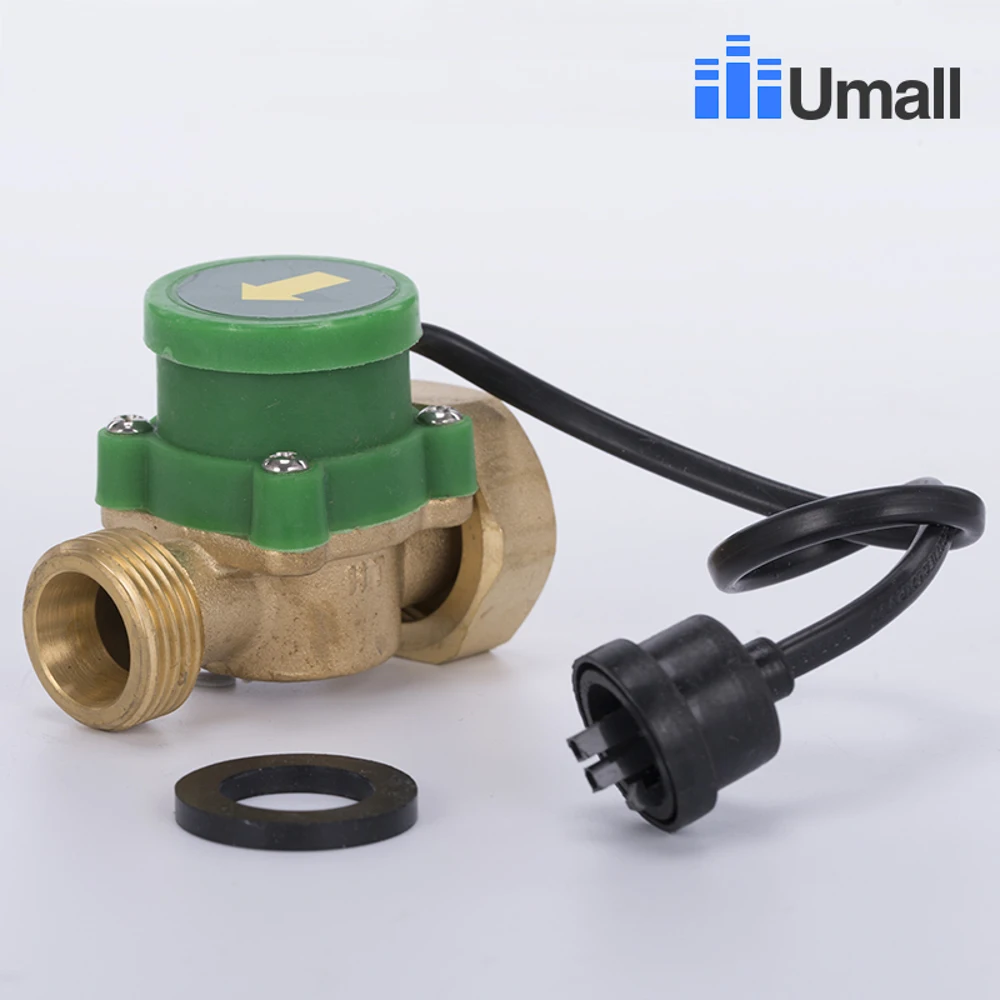 

HT200 Thread G1 To G1/2 Water Pressure Flow Sensor Switch Brass Chiller Boosting Pump Magnetic Maintenance Control Valve Parts
