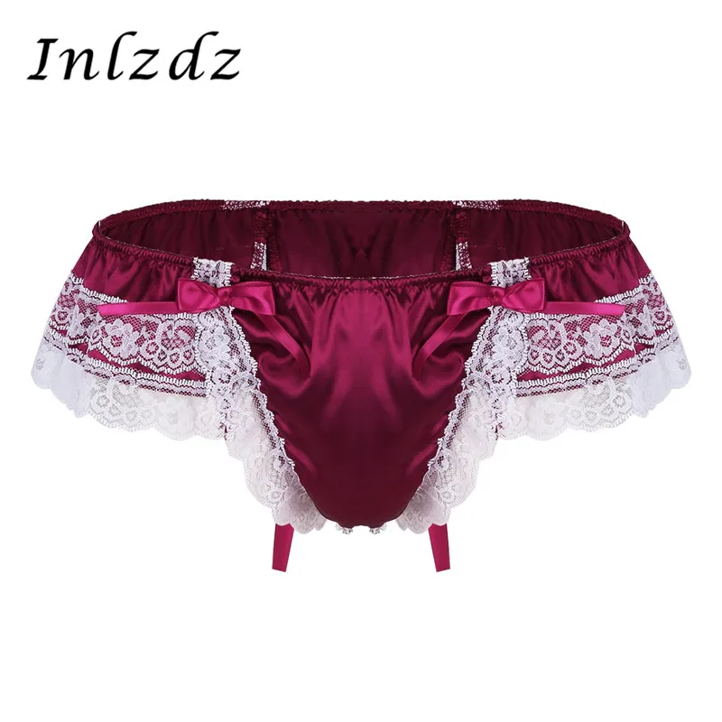 Мужское нижнее белье SISSY стринги трусы шорты экзотические для геев большой бант