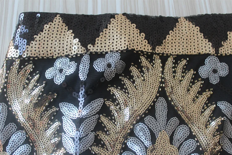 Винтажная 1920s вышитая Цветочная расшитая бисером юбка с блестками эластичная талия короткая Saia Lapis роскошная женская мини-юбка-карандаш Вечерние