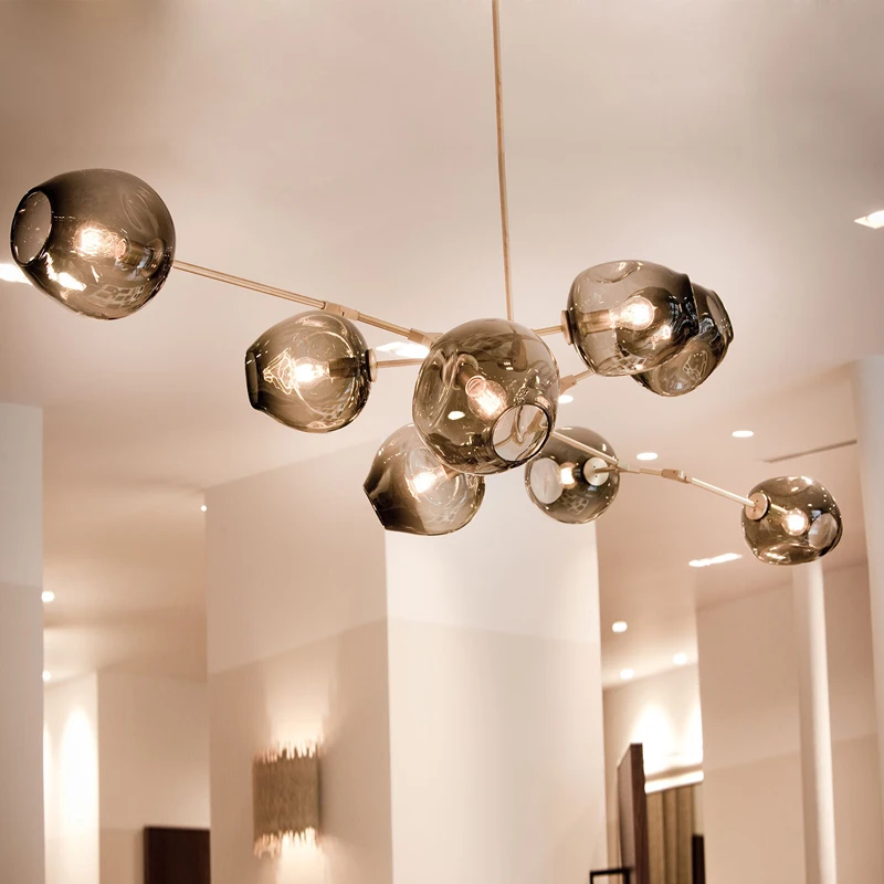 Get Glass Globe Chandelier Aliexpress Com Alibaba Cognac Clear Globe Glass Pendant Lamp Branching Bubble Modern Chandelier Light For Kitchen Cafe