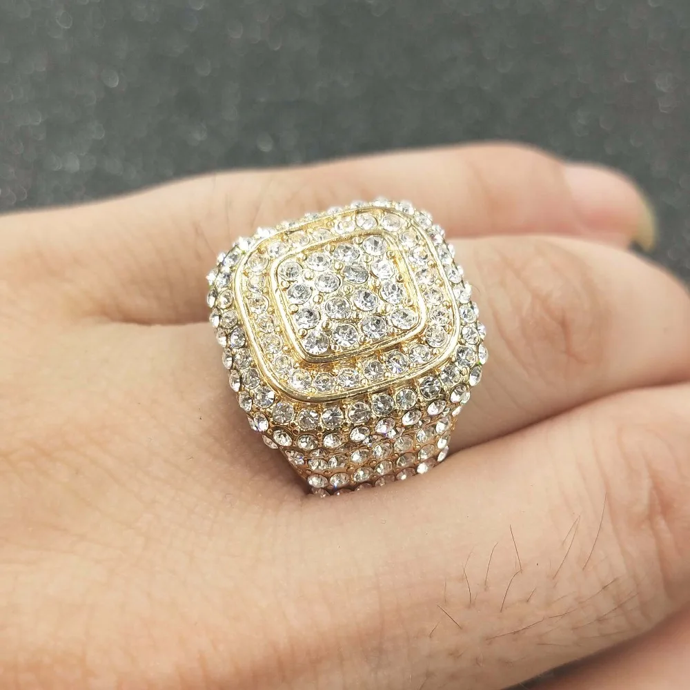 Роскошные кольца с цирконием золотого цвета для Мужчин, Ювелирные изделия, свадебные кольца, обручальные кольца, мужские кольца с Т-образным кольцом "anillos Bijoux", подарки Y30