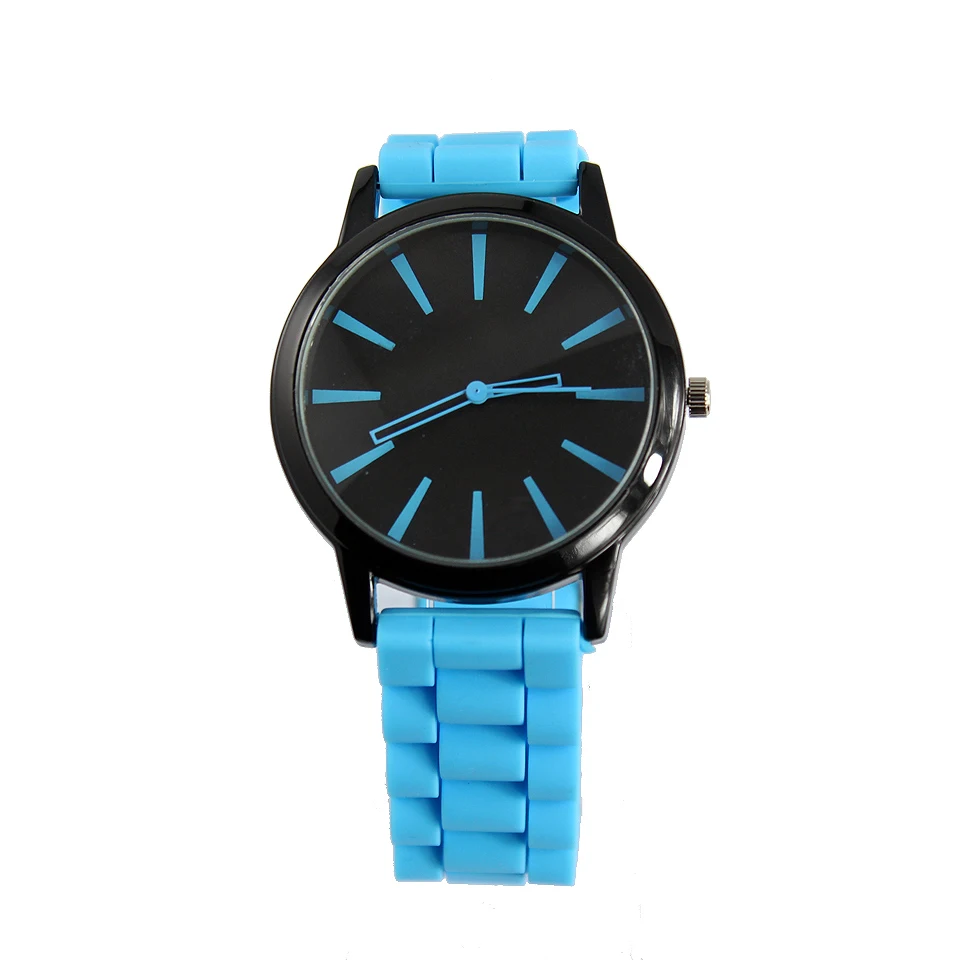 Новая мода 2018 г. простые женские и мужские кварцевые часы синий черный C1241