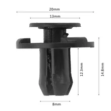 50pcs 11619 8MM Plastic Car Interior Trim Card Panel Fixed Clamp Door Fastener Buckle with Plastic for Nissan for Infiniti
