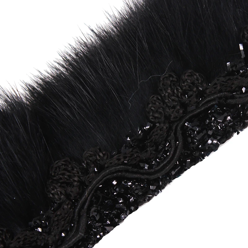 10 ярд черные волосы кисточка бахрома отделка плетеная кружевная ткань лента мотивы Аппликация Швейные принадлежности для одежды T1757