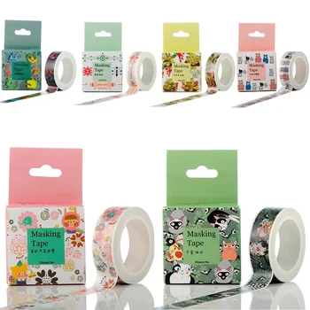 

FangNymph Japanese Style Colorful Paper Adhesive Tape Decorative Tape Sticker Label Creative Gift School Supplies Stationery