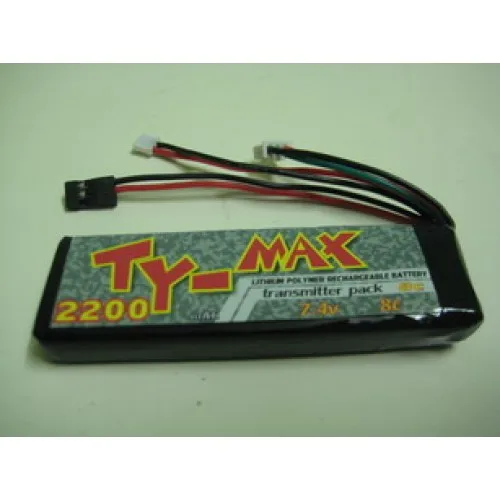 TY-max lipo аккумулятор TX pack 2 s 2200 мАч 8c (для futaba 8fg/12fg/hitec aurora) | Игрушки и хобби