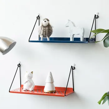 

Nordic Creative Wrought Iron Storage Rack Wall Hanging Shelf Save Space Shelves Display Children Room Decoration Home Organizer