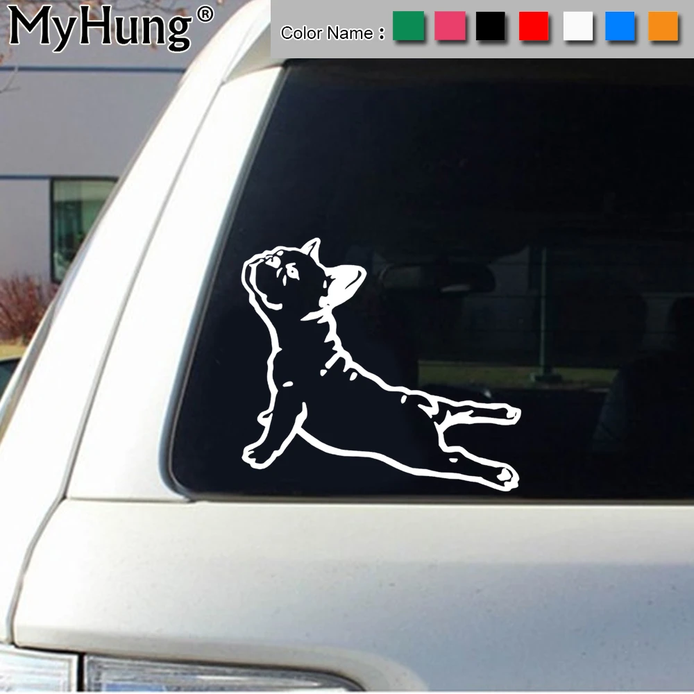 16 1 14 7センチメートルブルドッグ漫画車のステッカーペット犬フランス動物ビニール車反射装飾車のステッカーマルチカラー車のスタイリング Car Styling Car Stickercartoon Car Sticker Aliexpress