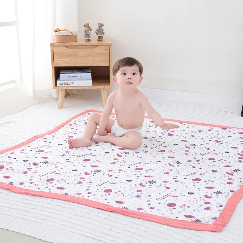 panda muslin quilt four layer bamboo baby muslin blanket Muslin Tree swaddle better than Aden Anais Baby/Blanket Infant Wrap