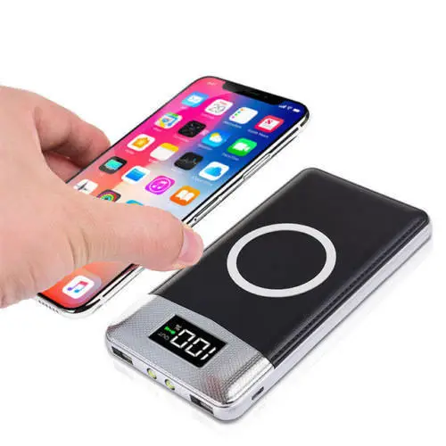 Беспроводное зарядное устройство QI 500000 мАч два порта USB для iPhone X 8 Samsung S9|Солнечные