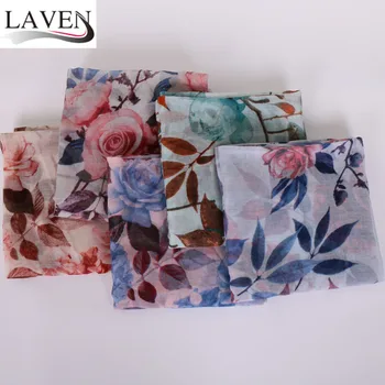 

2017 Women's printe floral leaf pattern viscose shawls hijab summer headband wrap muslim kerchief 7 color scarves/scarf 180*85cm