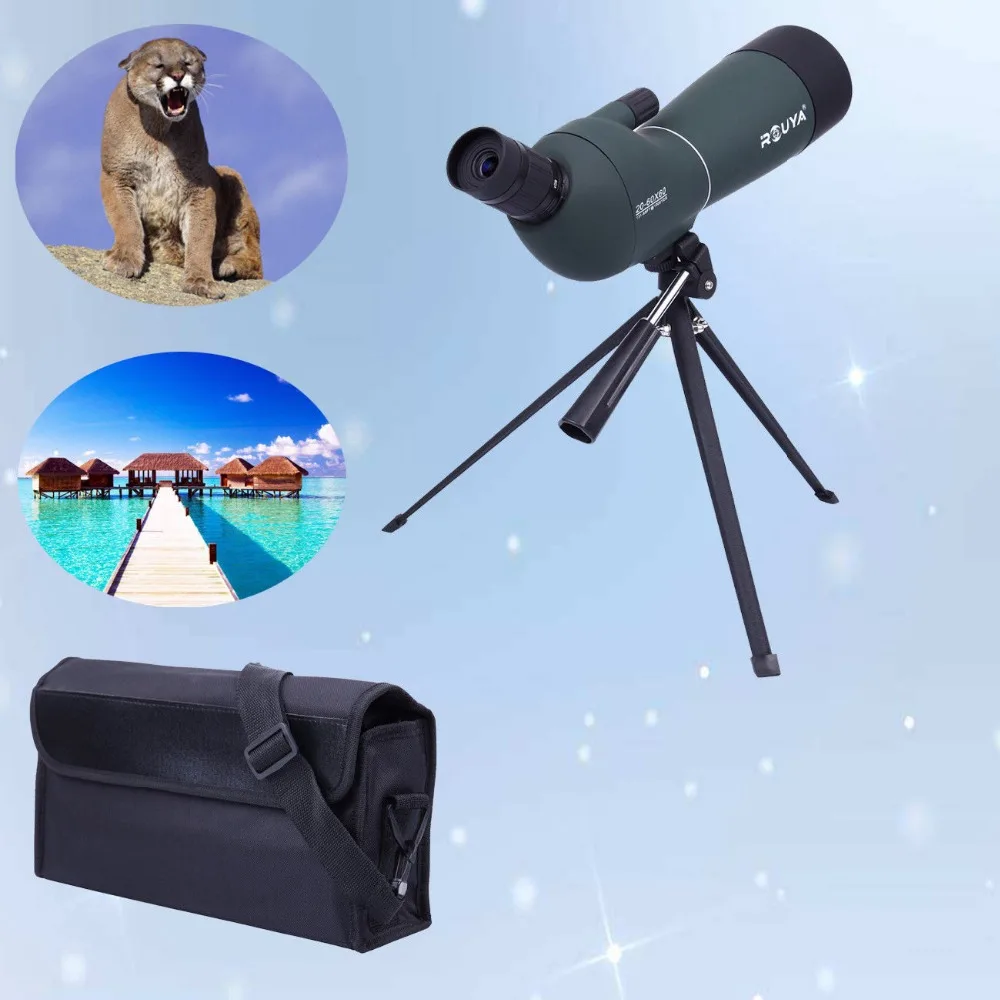 Spotting Scope 20-60x60 High Resolution Telescope Tripod Angled Zoom Monocular Full Multicoated Birdwatching Monocular Telescope