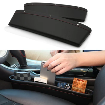 

2pcs Auto Car Seat Gap Plug Leak-proof Products car trash storage box car seat plug seat leakage for bmw e46 e90 ///M BMW LOGO