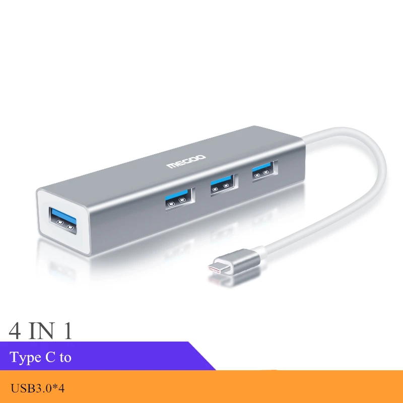 Megoo USB C концентратор док-станция для ноутбука type C концентратор для USB3.0/PD зарядка/HDMI/гигабитная энтернет док-станция