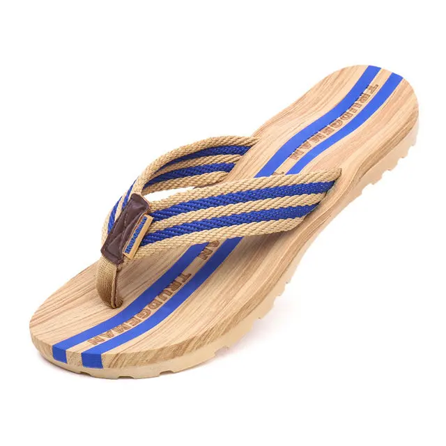 New Arrival Wood Grain Design Women's And Men's Summer Non Slip Sandals Outdoor & Indoor Flip-flops Beach Shower Slippers Shoes (10)
