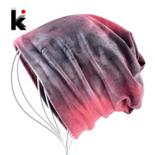 Осенний женские шапки женская модная цветная шапка с принтом чернил женская шапка в китайском стиле шарф тюрбан многоцелевой головной капор