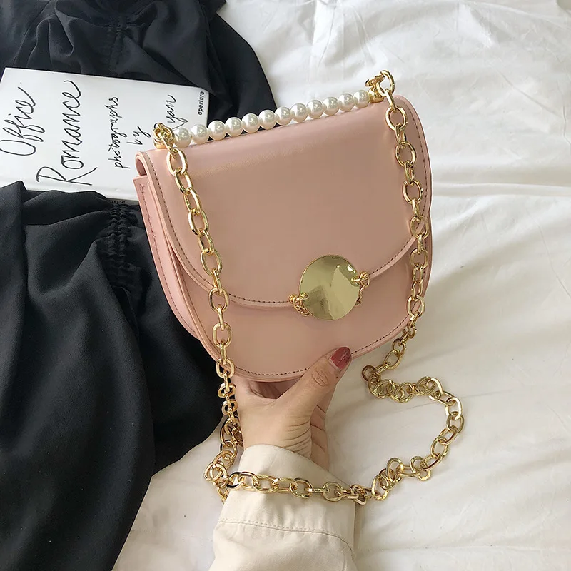 

Female Crossbody Bags For Women 2019 Quality PU Leather Luxury Handbags Designer Sac Main Ladies Beading Shoulder Messenger Bag
