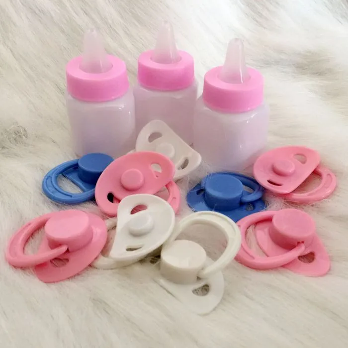 Магнитная соска и розовая бутылочка для кормления для DIY reborn baby doll ручной работы reborn baby doll аксессуары набор сосок и бутылочек